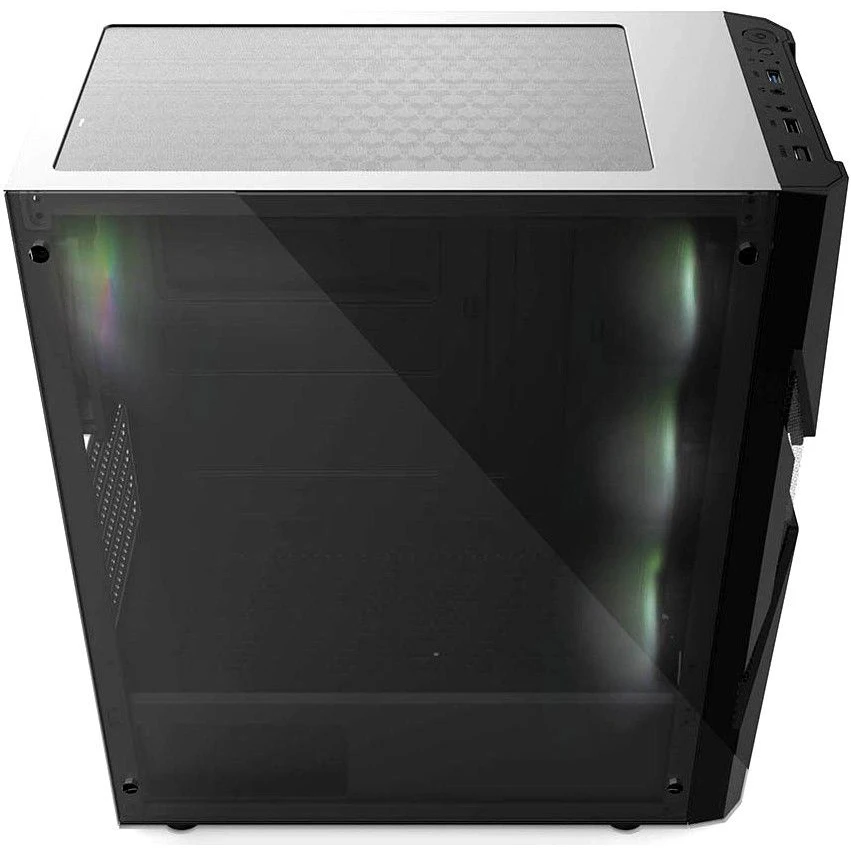 Корпус игровой для ПК HIPER ORO-2RGB чёрный (ATX закаленное стекло RGB fan 2x120 мм 1xUSB HD Audio) |