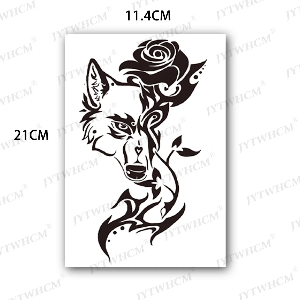 

Gun Dinosaur Temporary Tattoo Sticker Art Bird Waterproof Tattoo Edges Tiger Peacock Owl Soldier Body Arm Fake Tattoo Stickers