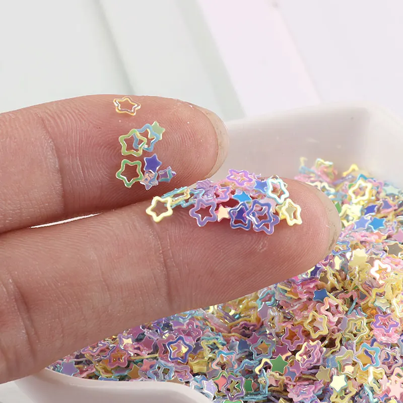 

4mm Hollow Out Plum Flower Nail Embellishments Sequins For Crafts Handcraft Decorations Fill Glitter Star Paillette Diy Material