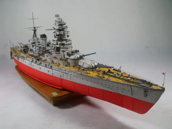 Масштаб 1:200 80 см японский боевой корабль Nagato Второй мировой войны набор 3D