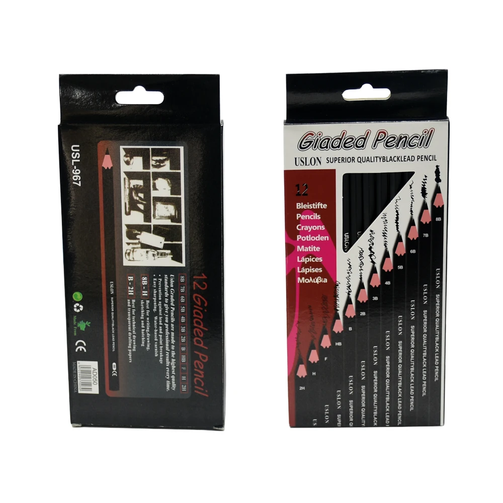 12 шт. Профессиональный эскиз и рисование пишущий карандаш канцелярские