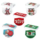 50 шт. маска для взрослых 2021 новый год печати одноразовые маски для лица 3ply нетканые маски модный маскарадный костюм для Хэллоуина Красочные маска