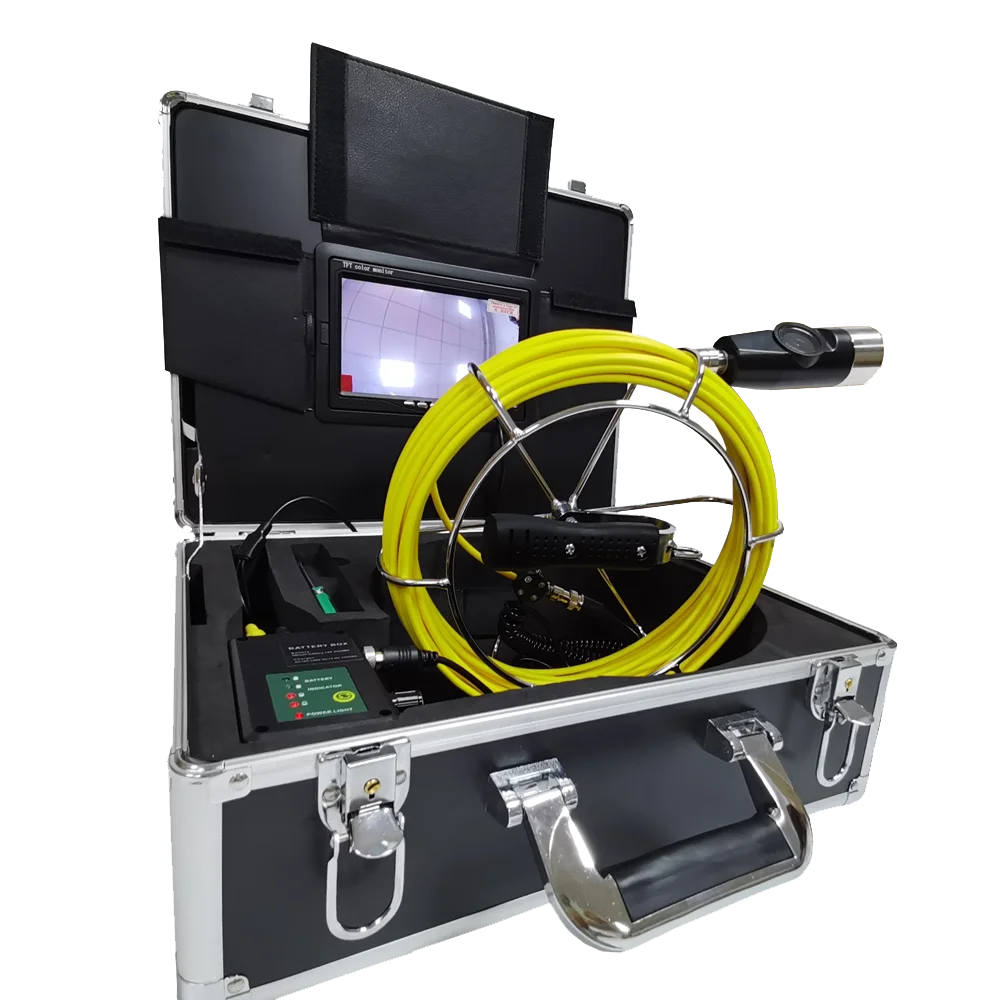 

20M 7inch Pipeline Endoscope Camera Inspection Sewer Pipe Clean Detection System 42mm Dual Lens Waterproof