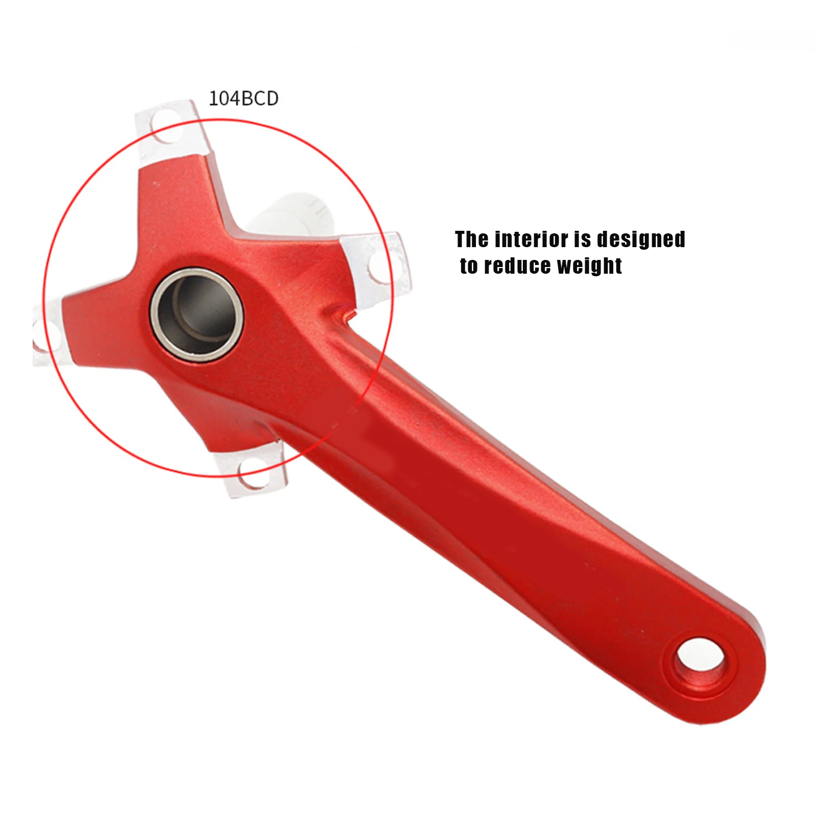 

170mm Mountain Bike Integrated Hollow Crank Set Left and Right Crankset for Moutain Bike Bicycle JC