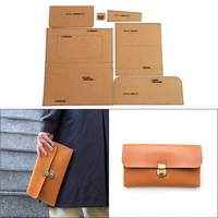 1set diy kraft paper template fashion mens and womens casual clutch leather craft pattern diy stencil sewing pattern 29cm16cm