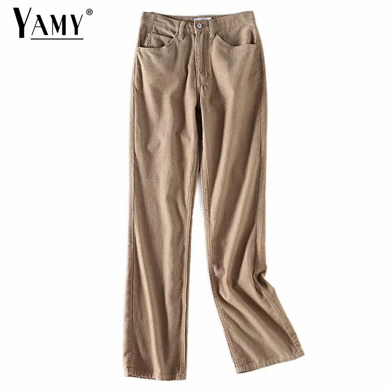 

Fall vintage Pants Women Low Rise Brown Corduroy Pants Women Korean Style Straight Leg Pants Casual Corduroy Trousers Streetwear