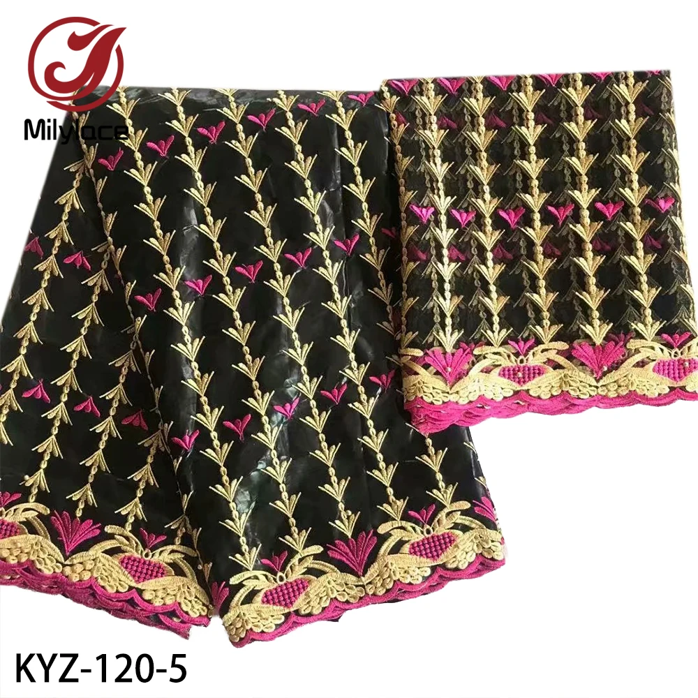 Новое поступление Африканский Базен Riche Getzner ткань с вышивкой тюль кружева 5 + 2