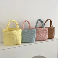 sweet girl shopping bag japanese ins panelled sweet candy color small bag storage bag ladies handbag lunch bag