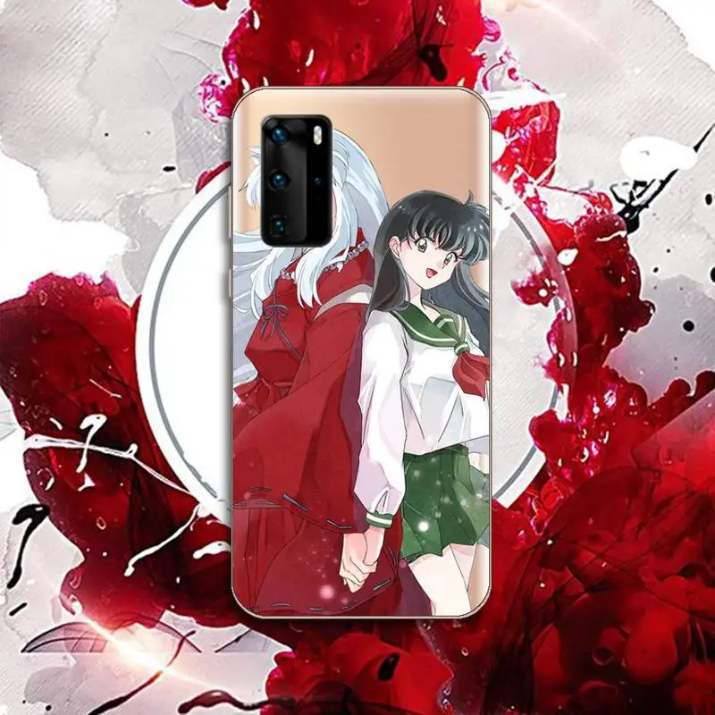 

Anime Inuyasha Sesshoumaru Higurashi Kagome Phone Case Transparent for Huawei P honor 8 10i 20 30 40 smart 2019