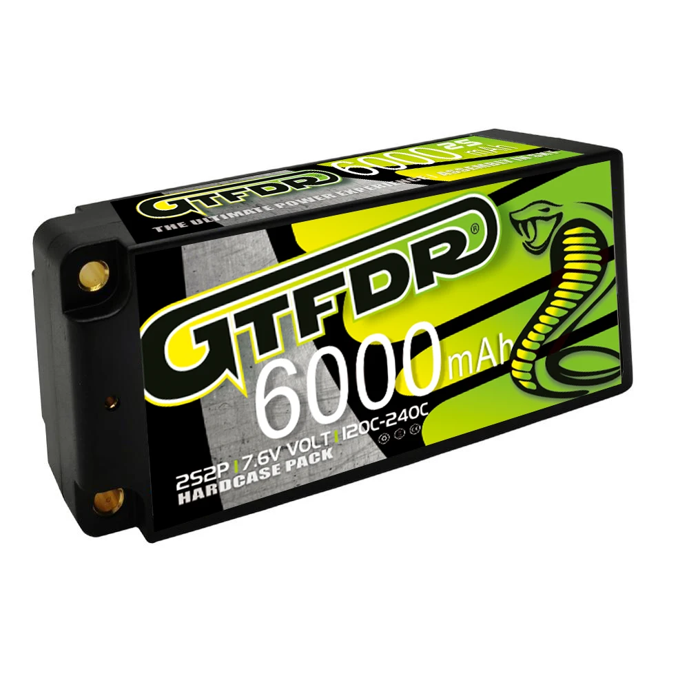 gtfdr lipo battery hv 2s short 76 v 6000mah 120c 240c rc 5mm bullet competition короткий пак