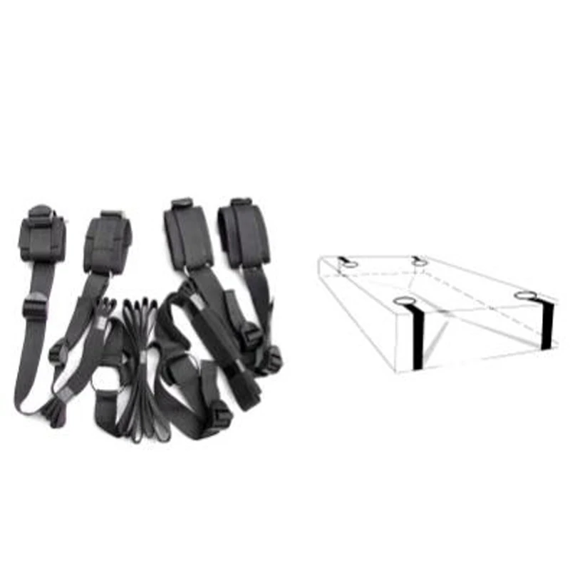 Интимные Игрушки нейлоновый БДСМ бондаж под кроватью набор наручников бандаж