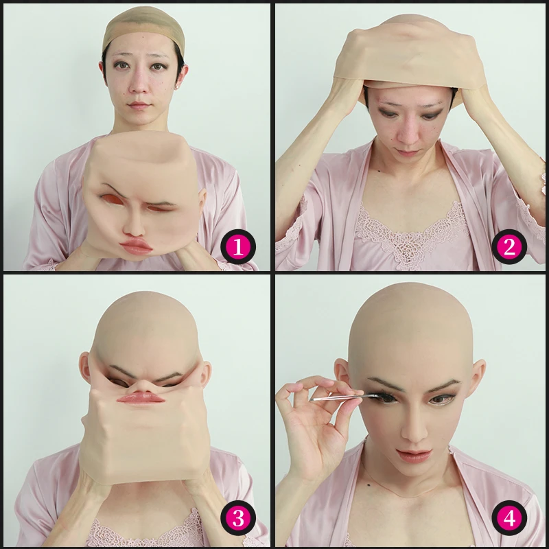Силиконовая маска для транссексуалов с реалистичной кожей косплея женщин