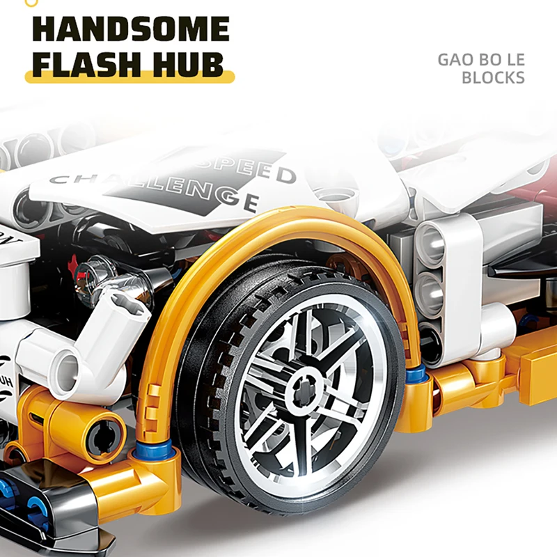 

MOC City Pull Back Racing Car Model Building Blocks Creator High-tech Supercar Racer Vehicle Bricks Educational Toy For Children