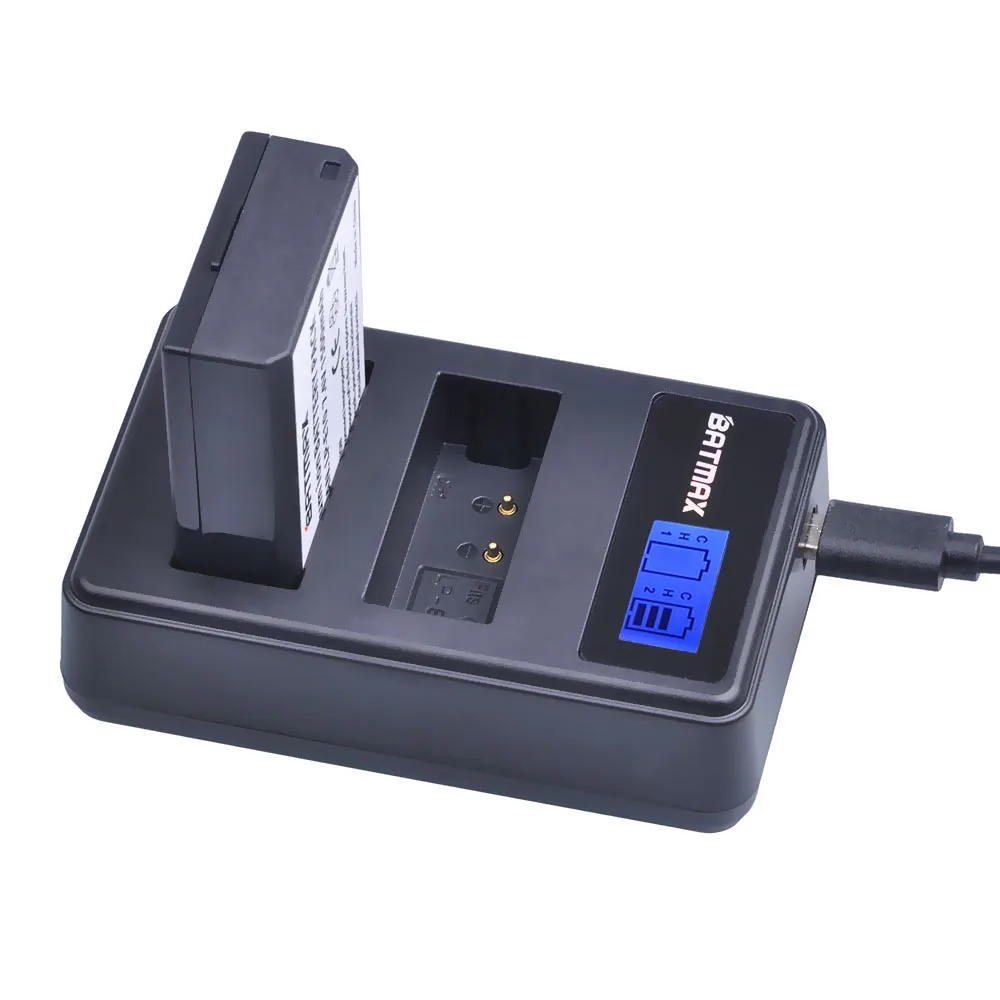 Фото Аккумулятор Batmax LP-E10 1500 мАч + зарядное устройство с двумя USB-портами и ЖК-дисплеем для Canon EOS 1100D 1200D 1300D Kiss X50 X70 X80 X90 Rebel T3 T5 T6 T7 №5