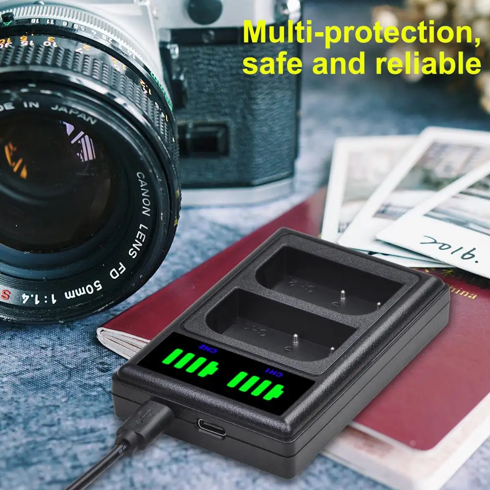 Новое светодиодное зарядное устройство Batmax для двух батарей PENTAX 645D 645Z - купить по