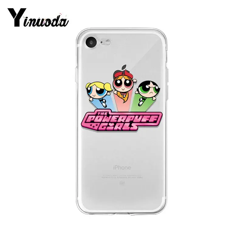 Чехол Yinuoda The Powerpuff для девочек, мягкий чехол для телефона iPhone 8 7 6 6S Plus X XS MAX 5 5S SE XR 10, чехол Capa 11 pro max