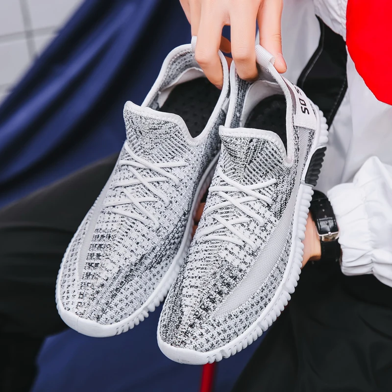 

2021 Spring and Autumn New Men's Sports Shoes Flying Woven Casual Shoes Low Tide Sneakers for Walking Shoes Outdoor Men's Shoes