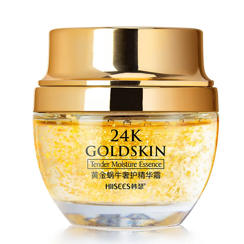 

24K Gold Snail Face Cream Whitening Aloe Vera Anti Aging Anti Wrinkle Nourishing Acne Treatment Moisturizing Repair Skin