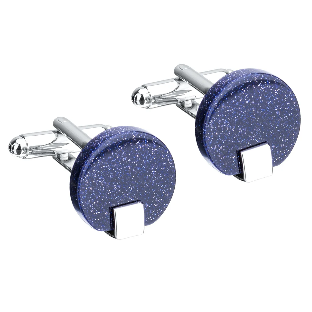 Модная круглая блестящая синяя Песочная звезда камень французская рубашка