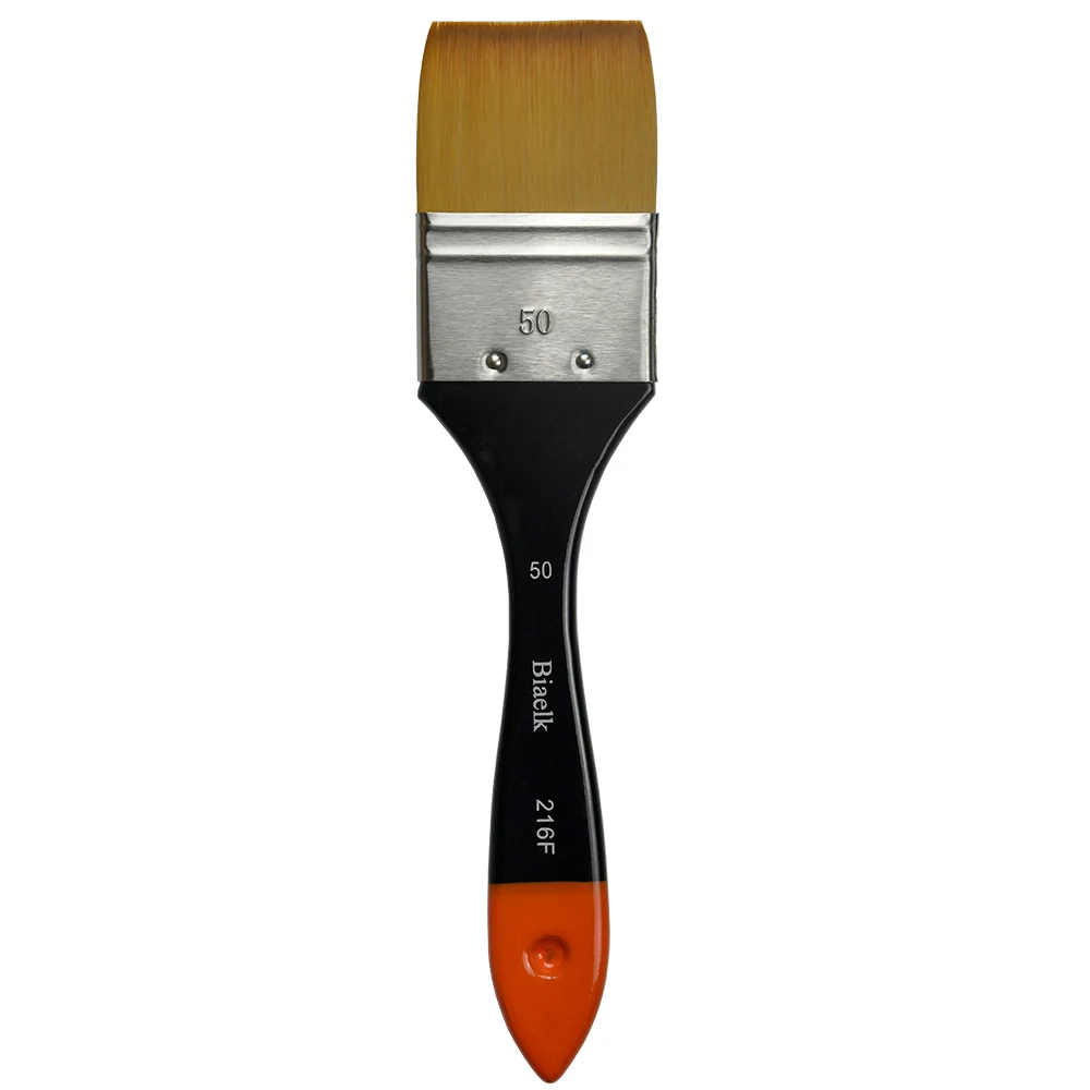 Кисть для рисования акриловыми и масляными красками Biaelk 216F Taklon Hair деревянная