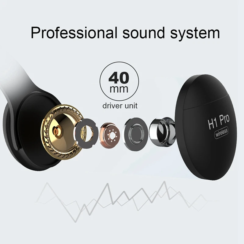 Игровая гарнитура H1 Pro беспроводная Bluetooth 5 0 совместимая с Android и IOS для видеоигр |