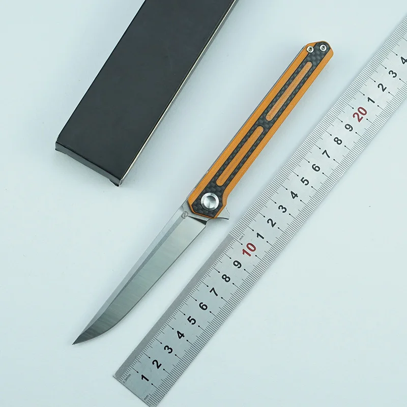 Складной нож LEMIFSHE STEDEMON C06 Flipper клинок из стали 440с рукоятка G10 и CF карманный резец