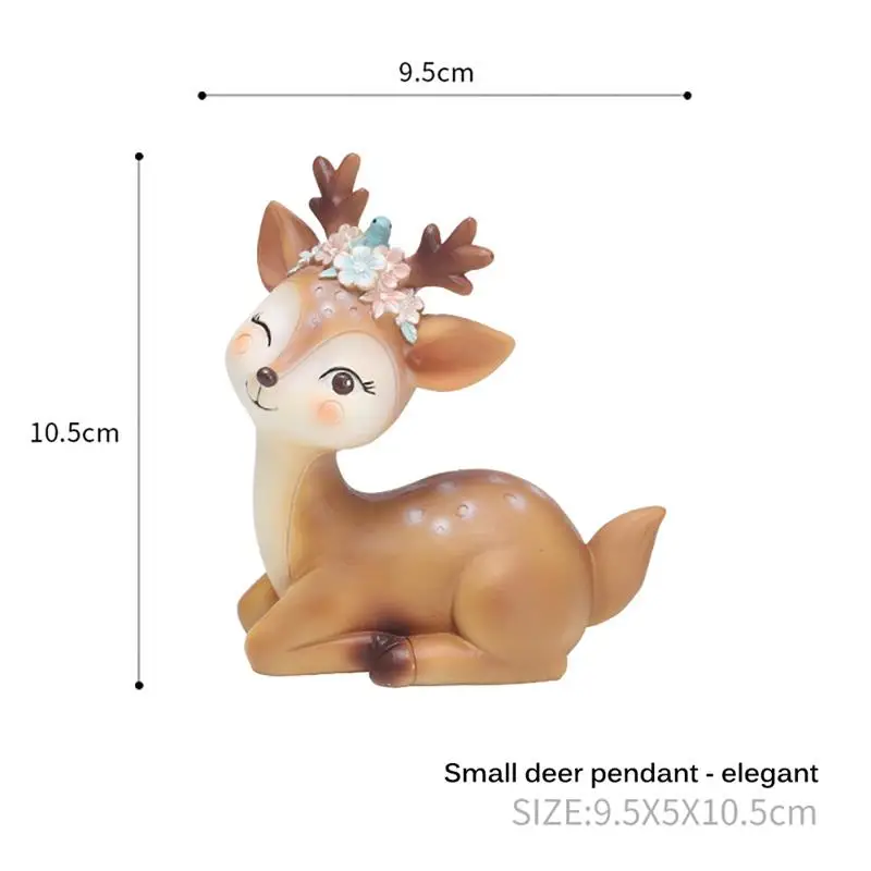 Имитация леса искусственный олень фигурки модель животного украшение торта