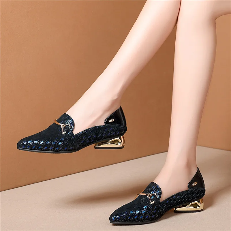 FEDONAS/2020 г. элегантные женские туфли лодочки из овечьей кожи с винтажным принтом