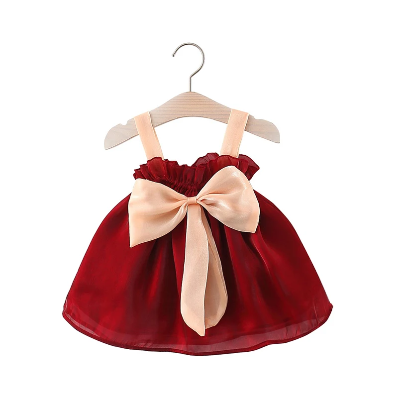 

Big Bow Baby Girl Clothes A-Line Priness Toddler Girls Dress Infant Summer Dress Baby Party Birthday Dress For Girl 9M-24M