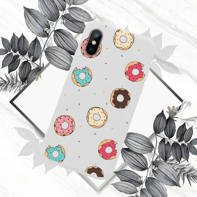 

Food Donut Ice Cream Custom Phone Case Candy Color for iPhone 11 12 mini pro XS MAX 8 7 6 6S Plus X SE 2020 XR