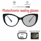Бифокальные очки для чтения женские, фотохромные, в маленькой оправе, кошачий глаз, Мультифокальные, для чтения, FML
