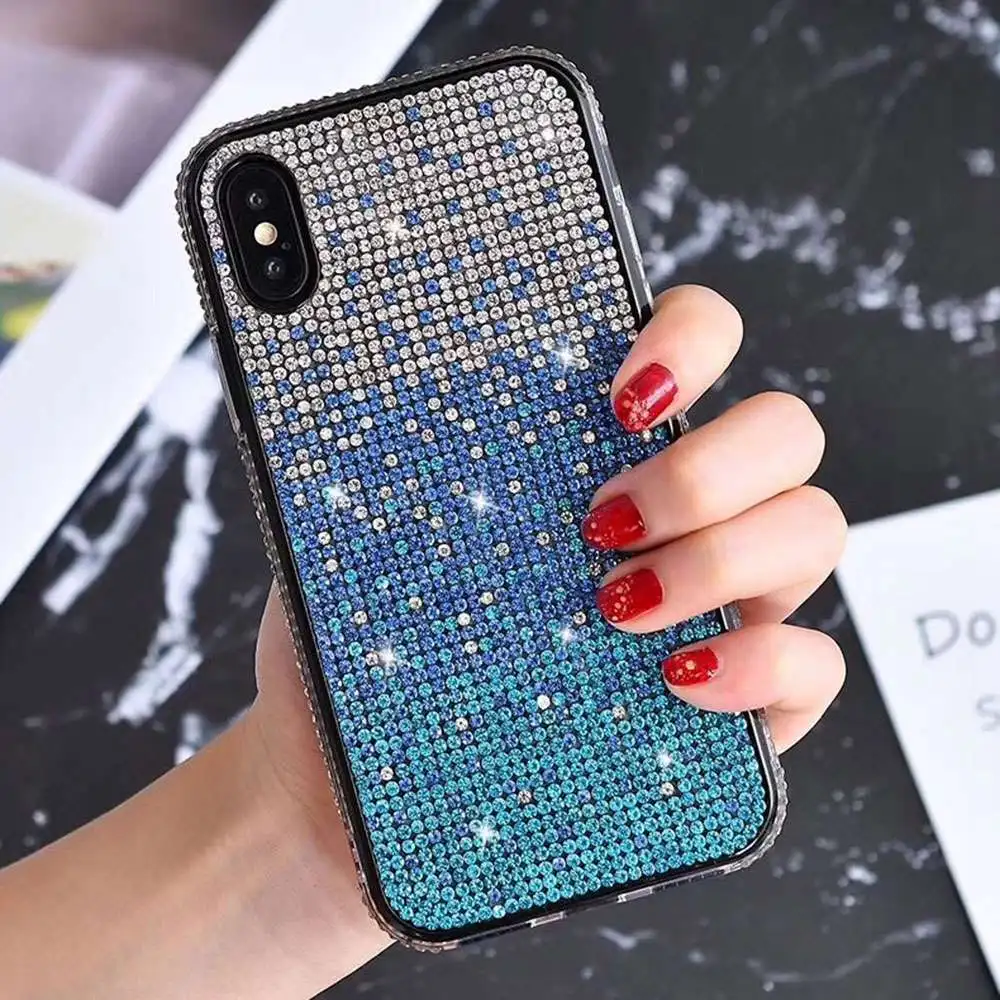 KISSCASE чехол со стразами и блестками для iPhone XR XS X max 7 8 уникальный дизайн роскошь