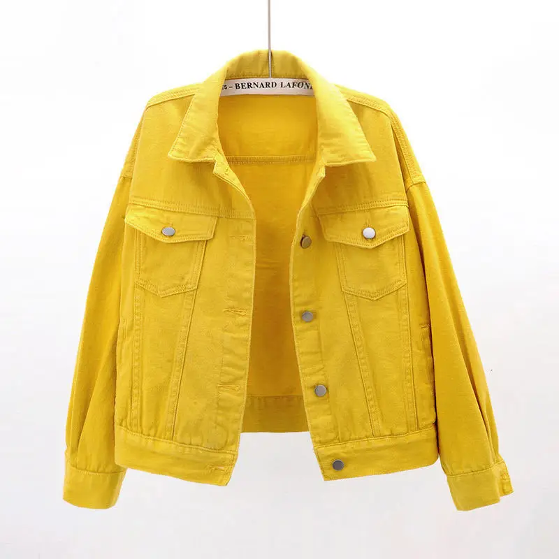 Куртка женская короткая из хлопка Повседневная Верхняя одежда свободного покроя