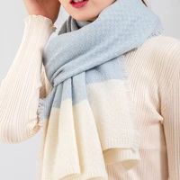 2021 new mat pattern knitted wool scarf female autumn and winter fashion warmth trend wild korean woolen shawl