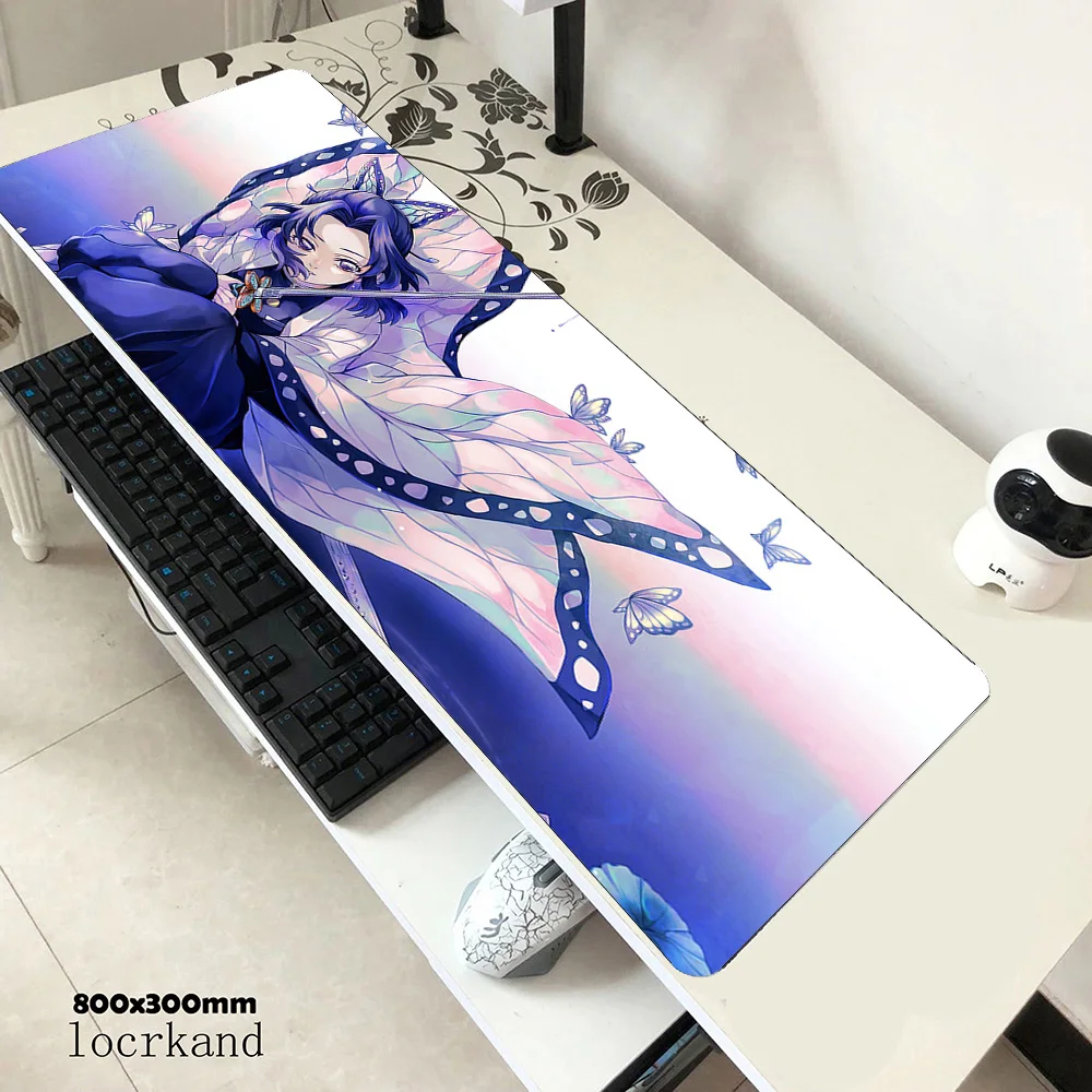 

Demon Slayer mousepad 900x400x3mm gaming mouse pad gamer mat computer desk padmouse keyboard Kamado Nezuko locrkand play mats