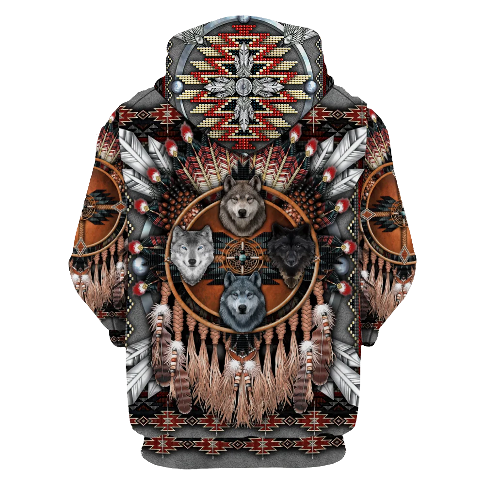 

Wolf Native Indian 3D All Over Printed Mens autumn Hoodie Harajuku Unisex Casual Pullover Streetwear Jacket Tracksuits DK092