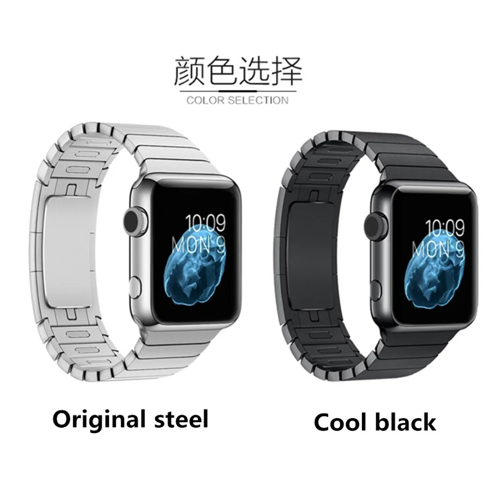 Ремешок с пряжкой для apple Watch band 4(iwatch 5) 44 мм 40 мм apple watch 3 2 1 42 мм 38 мм из нержавеющей стали 316L link gen.6th