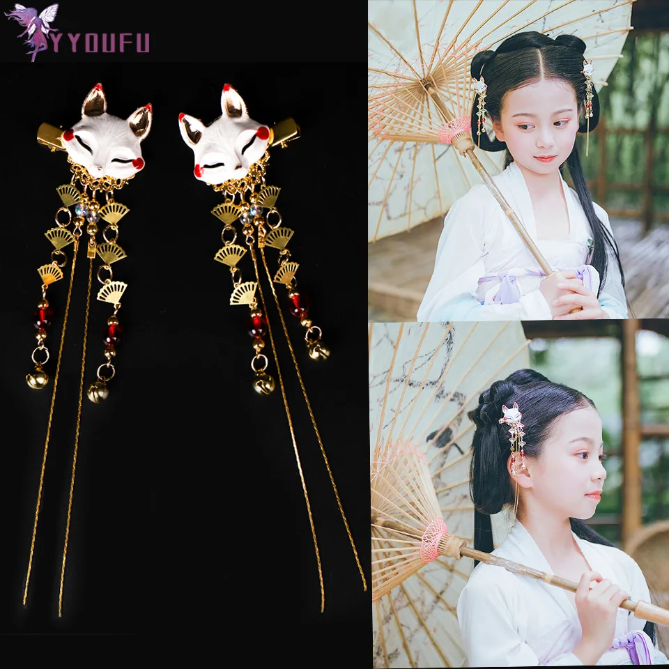 Зажим для волос в форме милой маленькой лисы YYOUFU зажим из сплава с длинной