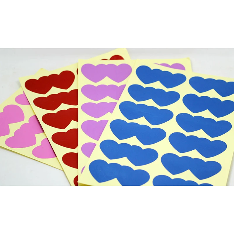 

10PCS Heart Shape Blank Sticker Labels For Secret Code Cover Home Game Wedding Message