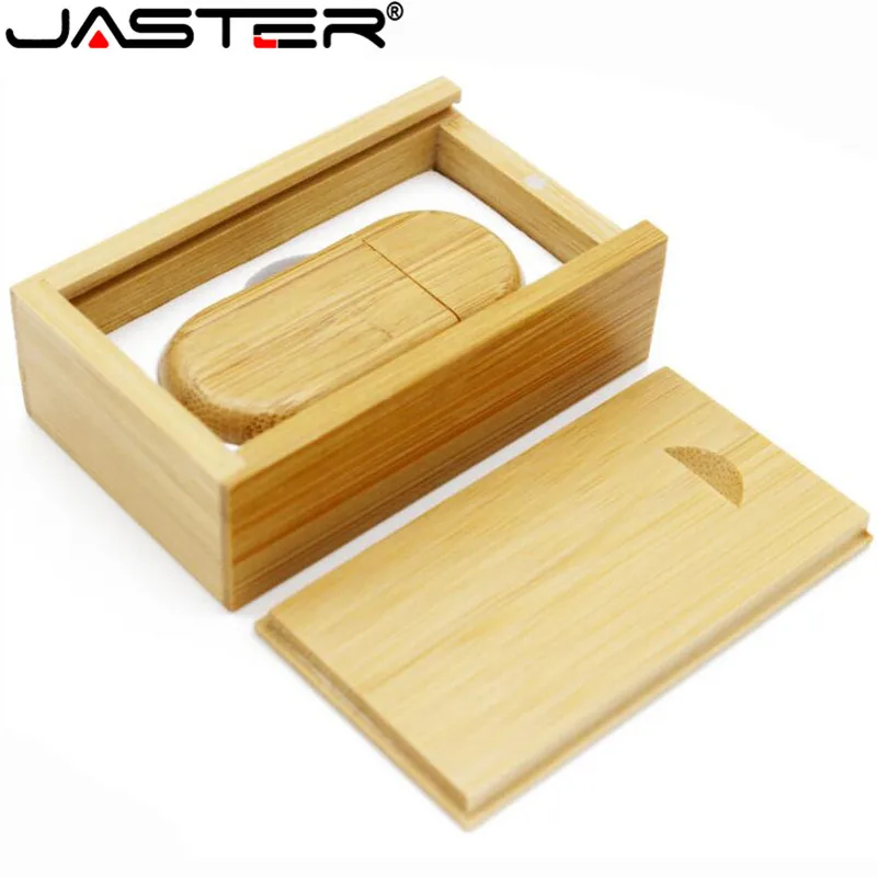 JASTER деревянный USB с коробкой 2 0 флэш-накопитель лазерной гравировкой деревянные