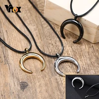 vnox simple can be opened moon pendant memorial urn necklace for men women stainless steel metal ashes collar accessory