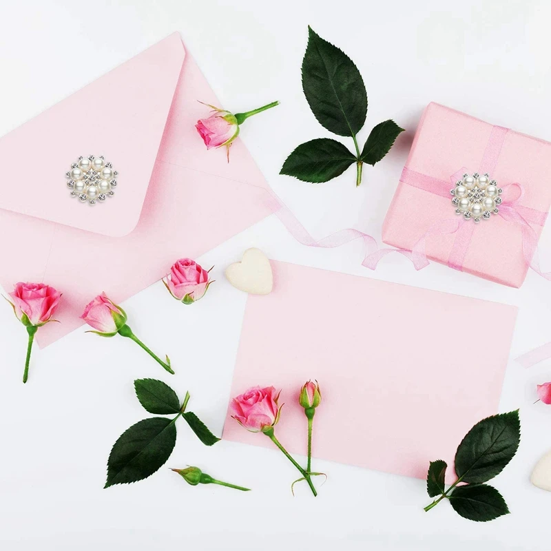 30 шт Искусственный Жемчужный Цветок из горного хрусталя пуговицы для украшения