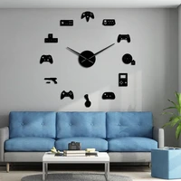 game controller video diy giant wall clock game joysticks stickers gamer wall art video gaming signs boy bedroom game room decor