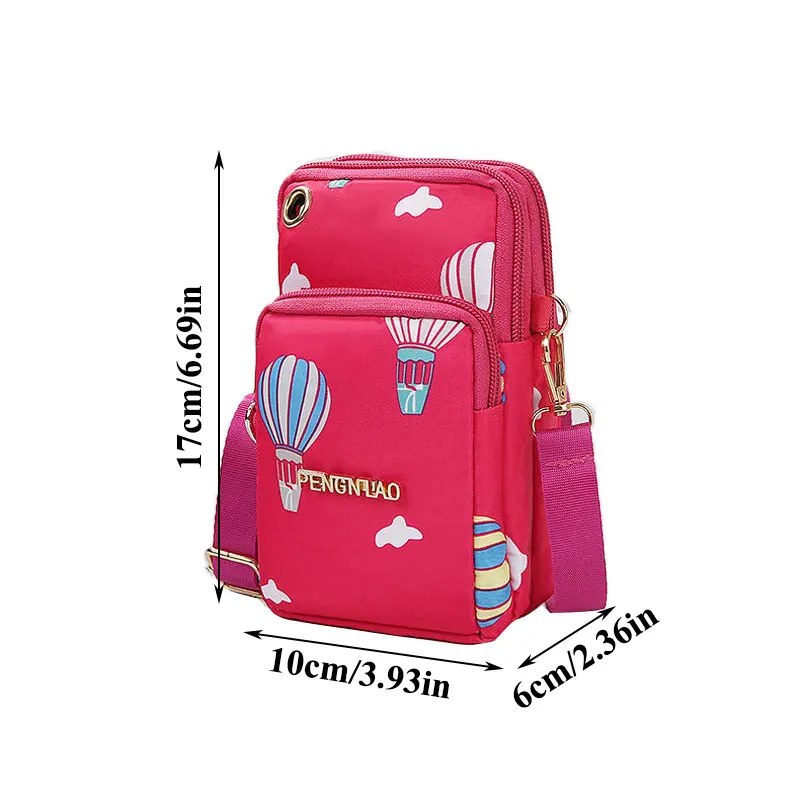 

Waterproof Phone Bag Women Crossbody Bag Mini cute Pouch Air Balloon Printing Messenger Bag Nylon Shoulder Bag Purse Wallet hot