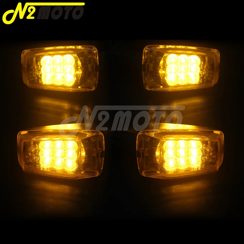 4 шт. передние и задние янтарные СВЕТОДИОДНЫЕ указатели поворота Индикатор