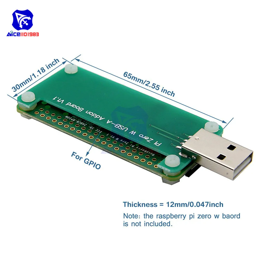 Расширительная плата diymore Raspberry Pi Zero W с винтами