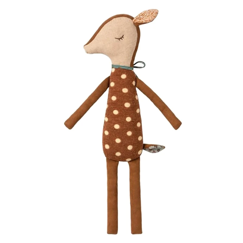 

Милая Успокаивающая кукла с оленем, плюшевая игрушка для мальчиков и девочек, подарок на день рождения, удобные детские спящие куклы в крова...