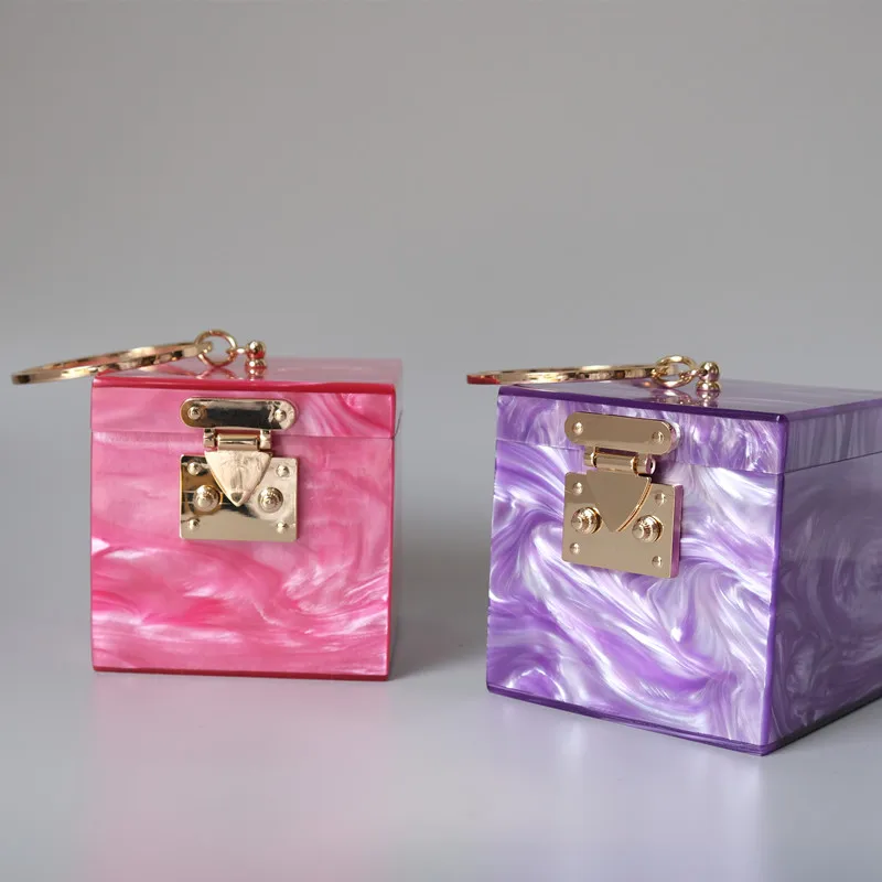 Модная вечерняя сумка для женщин Милые Акриловые сумочки зеленого золотого