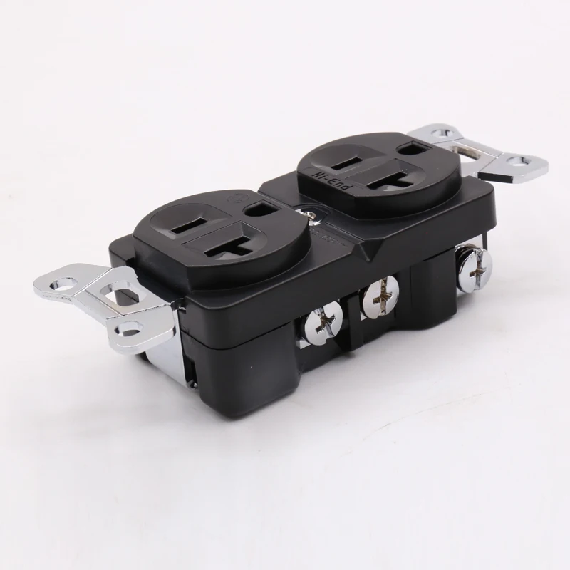 Высококачественная дуплексная розетка переменного тока с родиевым покрытием из