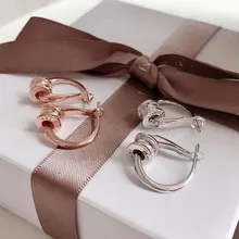 Hot Sale Jewelry 1:1 Logo Roman Spiral Spring BVL Earrings Womens Jewelry Free Shipping Luxury Popular Brand BV Birthday Gift